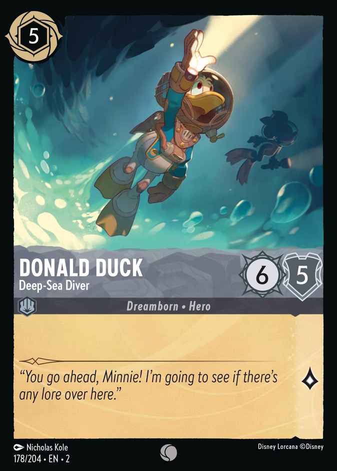 Donald Duck - Deep-Sea Diver 2-178 Lorcana card