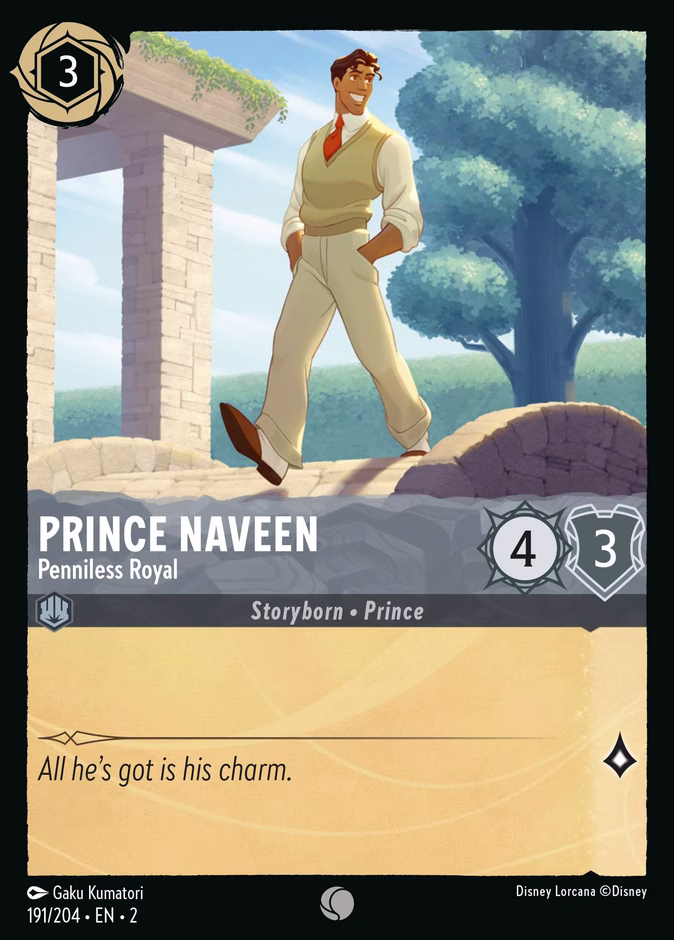 Prince Naveen - Penniless Royal 2-191 Lorcana card
