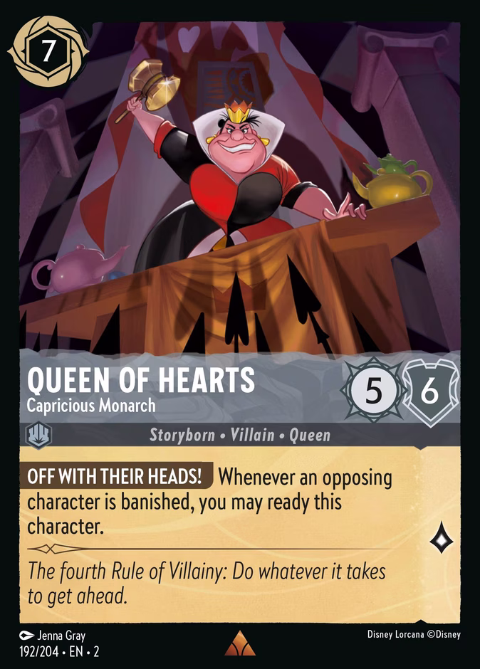 Queen of Hearts - Capricious Monarch 2-192 Lorcana card