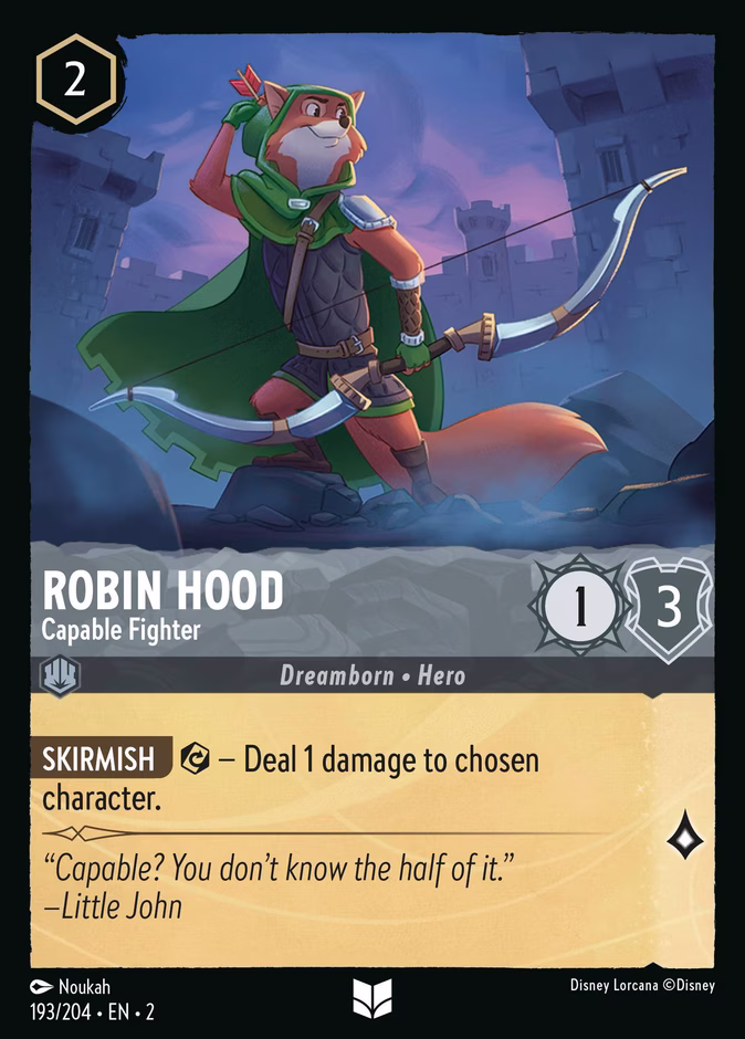 Robin Hood - Capable Fighter 2-193 Lorcana card
