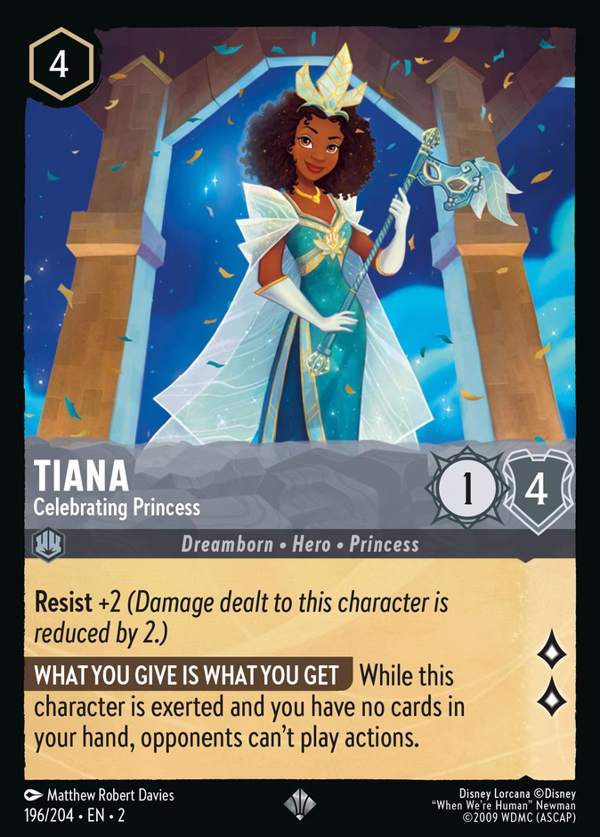 Tiana - Celebrating Princess 2-196 Lorcana card