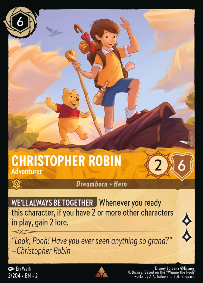Christopher Robin - Adventurer 2-2 Lorcana card