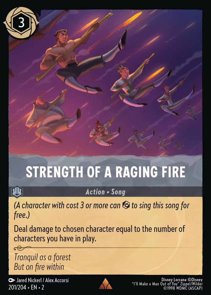 Strength of a Raging Fire 2-201 Lorcana card