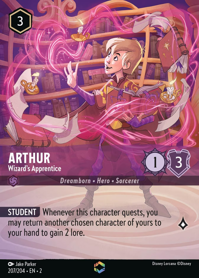 Arthur - Wizard's Apprentice 2-207 Lorcana card