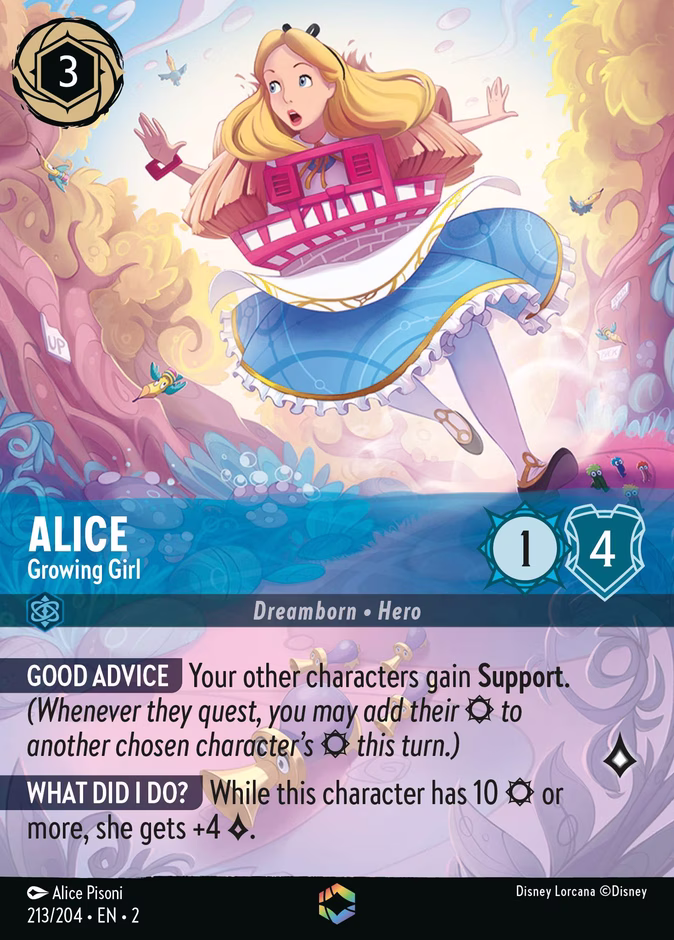 Alice - Growing Girl 2-213 Lorcana card