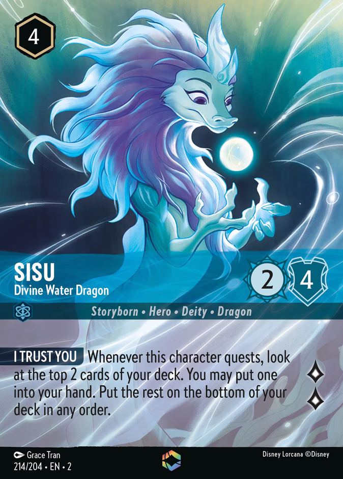 Sisu - Divine Water Dragon 2-214 Lorcana card
