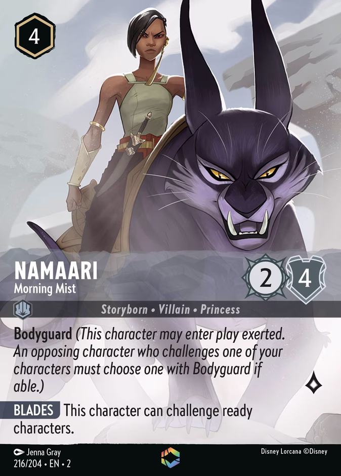 Namaari - Morning Mist 2-216 Lorcana card