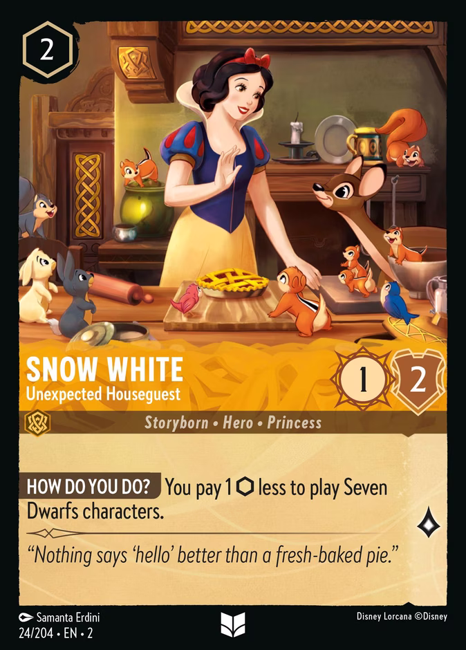 Snow White - Unexpected Houseguest 2-24 Lorcana card