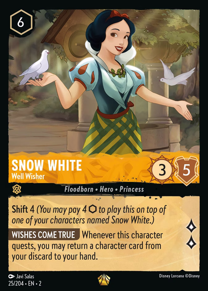 Snow White - Well Wisher 2-25 Lorcana card