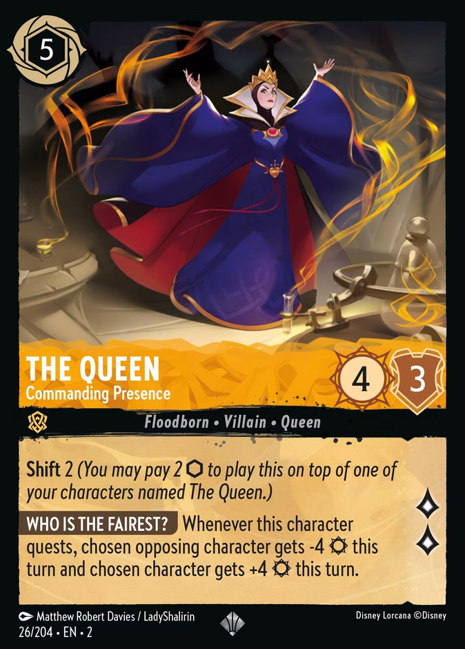 The Queen - Commanding Presence 2-26 Lorcana card