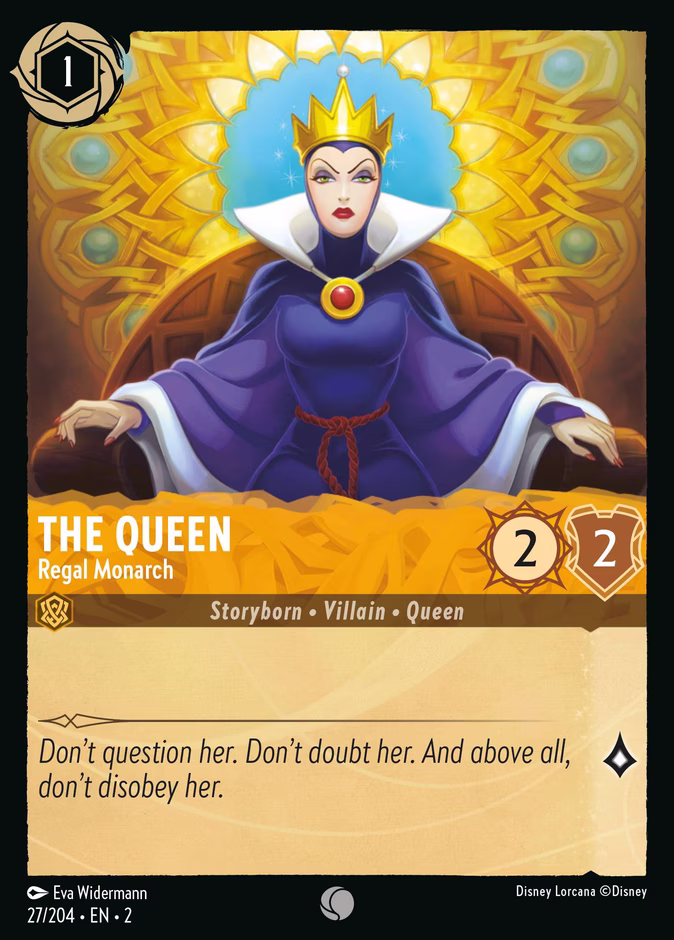 The Queen - Regal Monarch 2-27 Lorcana card