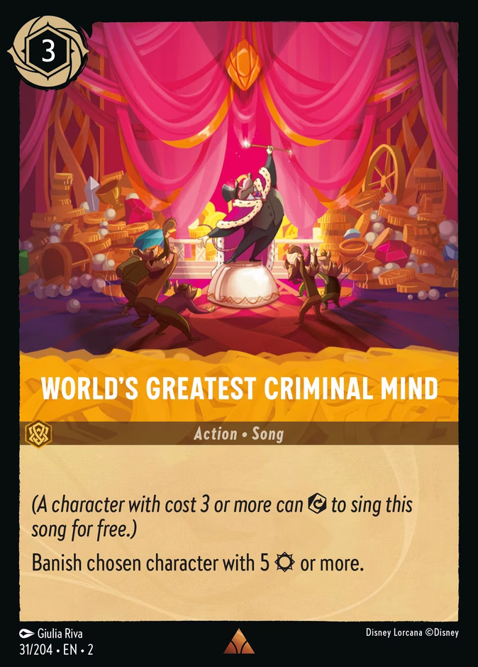 World's Greatest Criminal Mind 2-31 Lorcana card