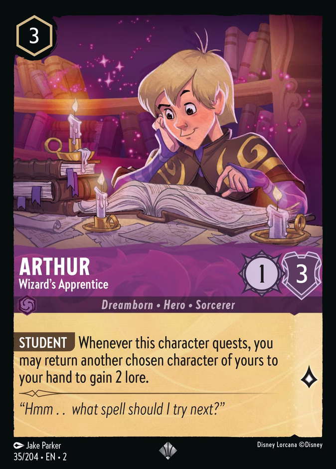 Arthur - Wizard's Apprentice 2-35 Lorcana card