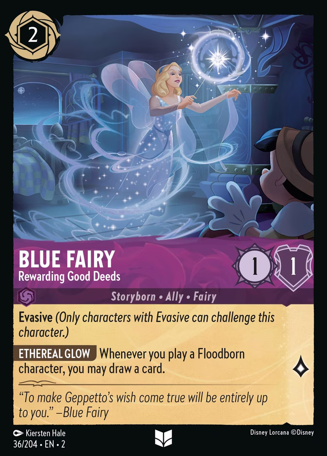 Blue Fairy - Rewarding Good Deeds 2-36 Lorcana card