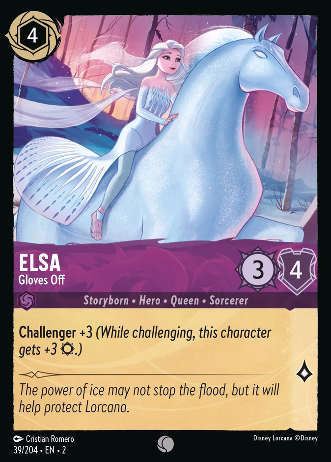 Elsa - Gloves Off 2-39 Lorcana card