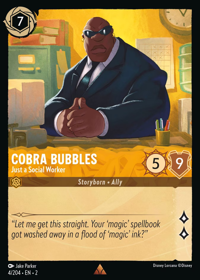 Cobra Bubbles - Just a Social Worker 2-4 Lorcana card