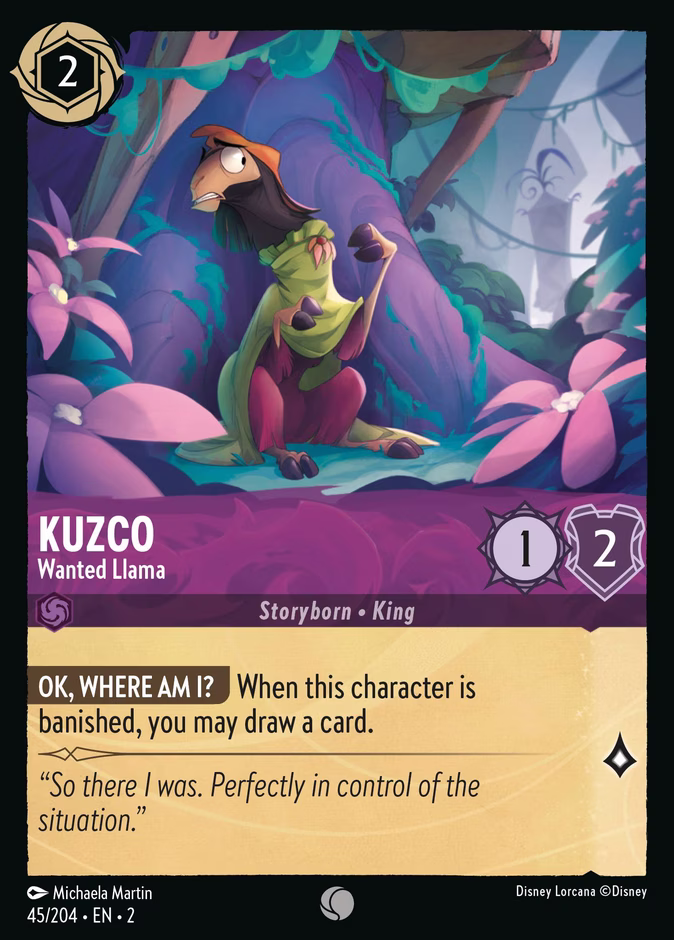 Kuzco - Wanted Llama 2-45 Lorcana card