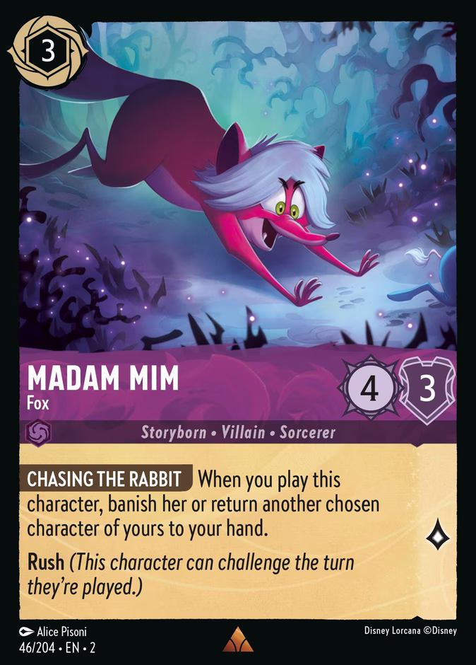 Madam Mim - Fox 2-46 Lorcana card