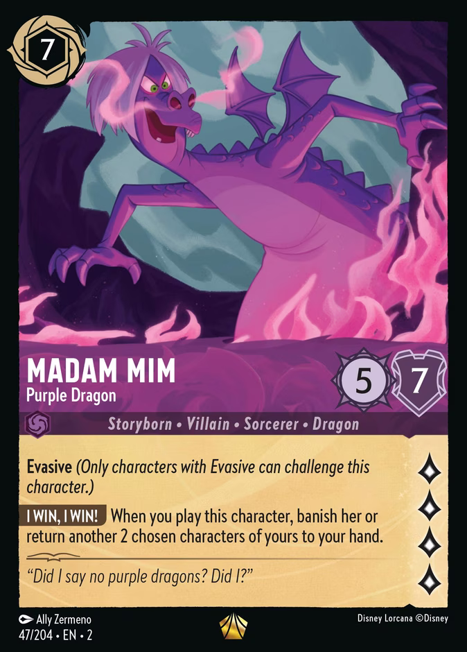 Madam Mim - Purple Dragon 2-47 Lorcana card