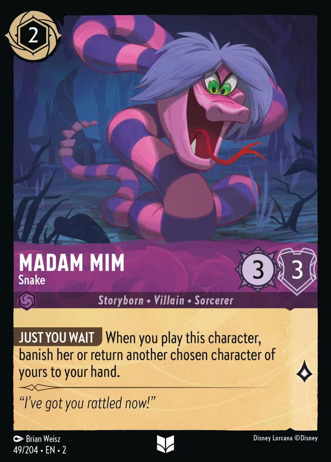 Madam Mim - Snake 2-49 Lorcana card