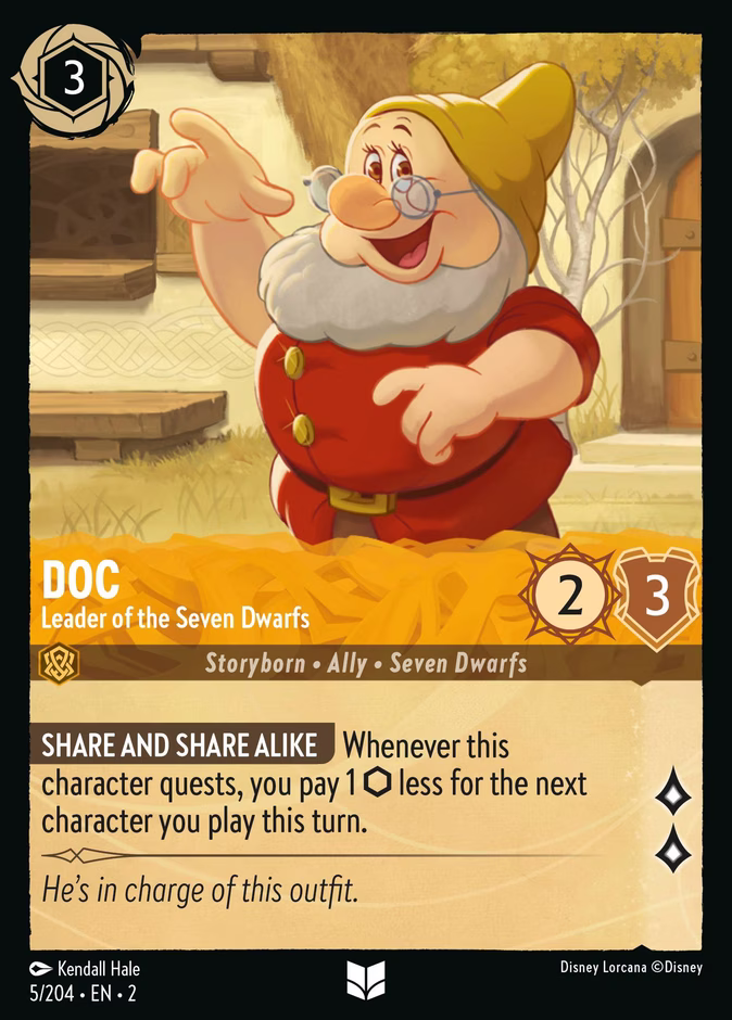 Doc - Leader of the Seven Dwarfs 2-5 Lorcana card