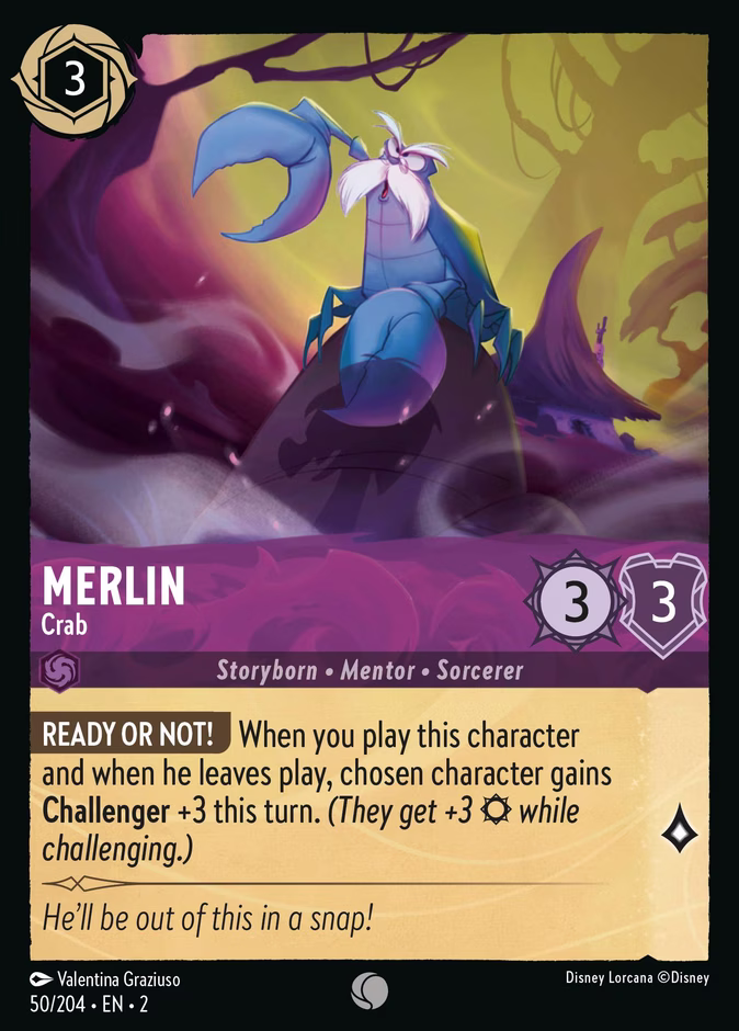 Merlin - Crab 2-50 Lorcana card