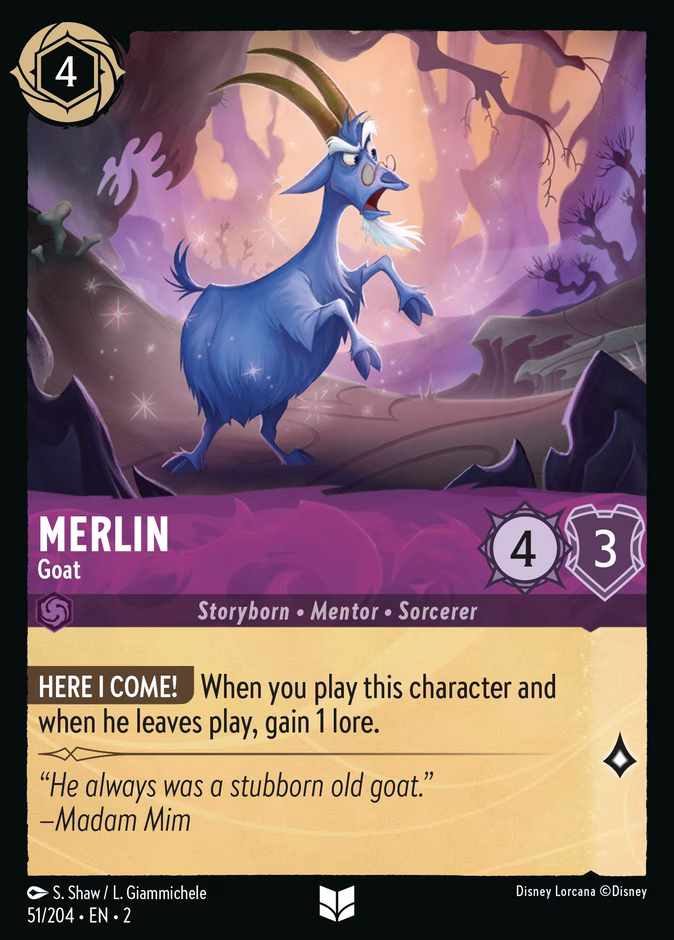 Merlin - Goat 2-51 Lorcana card
