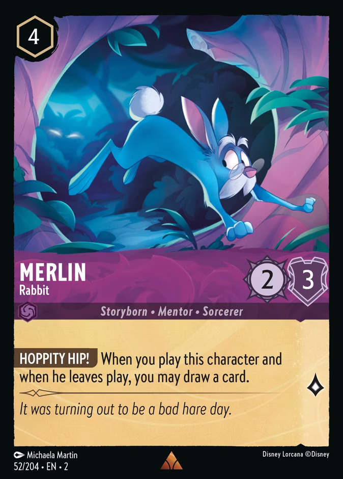 Merlin - Rabbit 2-52 Lorcana card