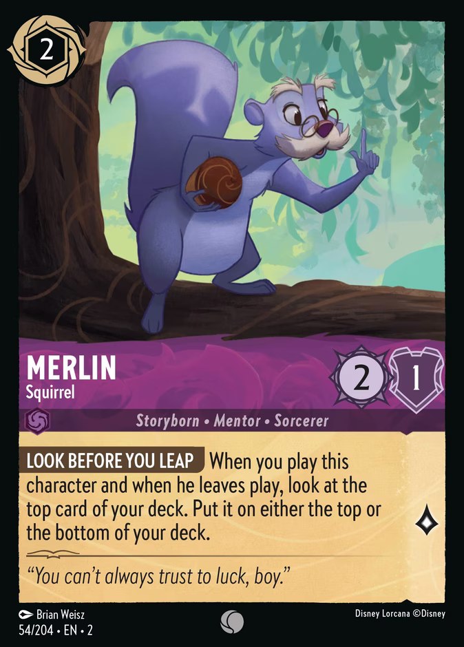 Merlin - Squirrel 2-54 Lorcana card