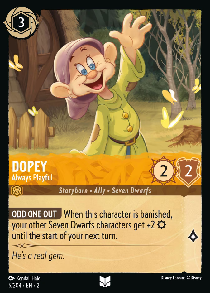 Dopey - Always Playful 2-6 Lorcana card