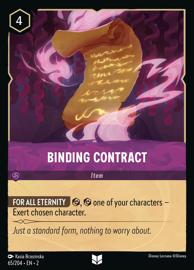 Binding Contract 2-65 Lorcana card
