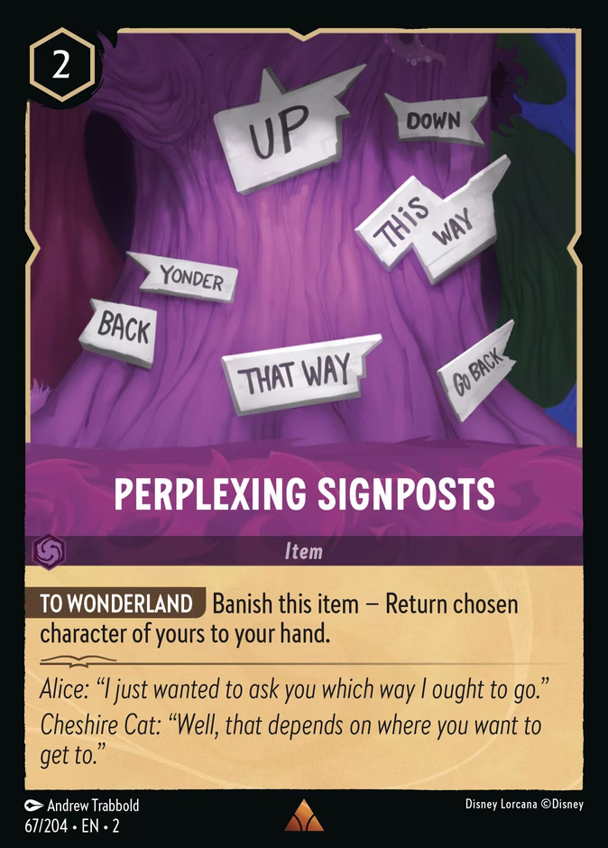 Perplexing Signposts 2-67 Lorcana card