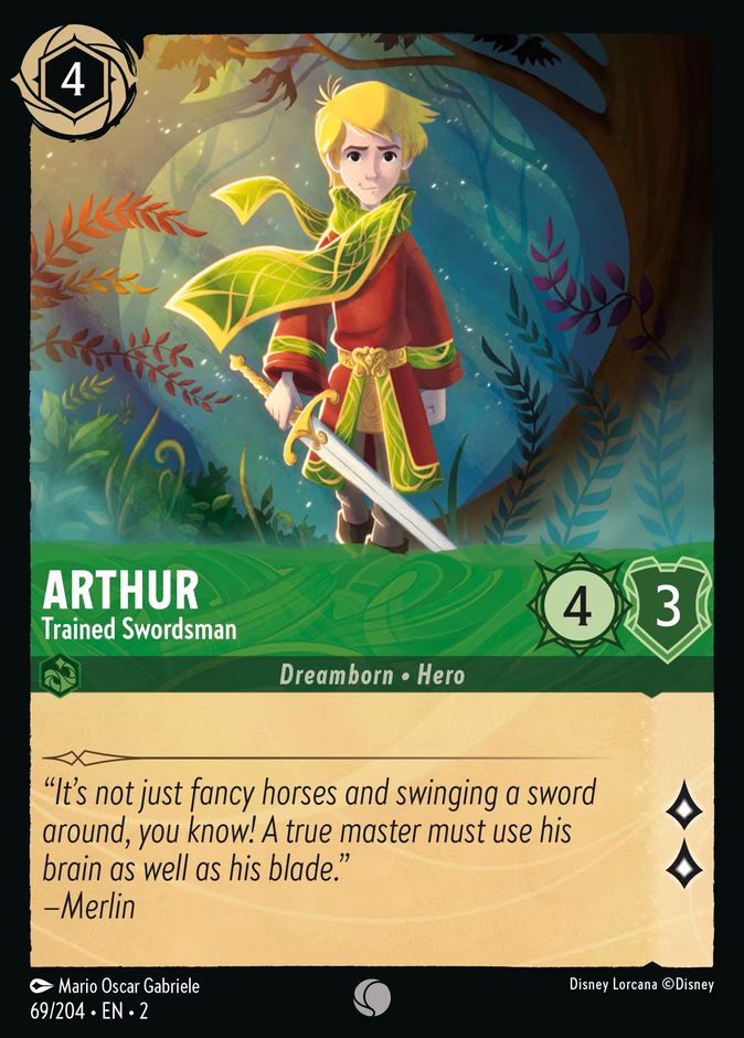 Arthur - Trained Swordsman 2-69 Lorcana card