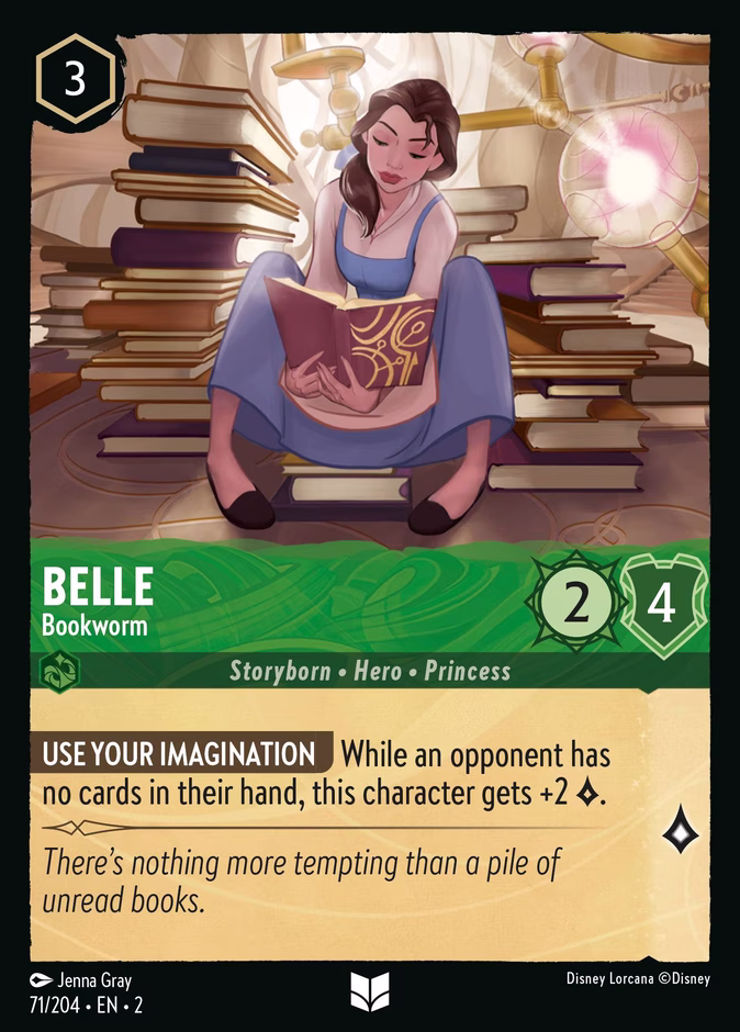 Belle - Bookworm 2-71 Lorcana card