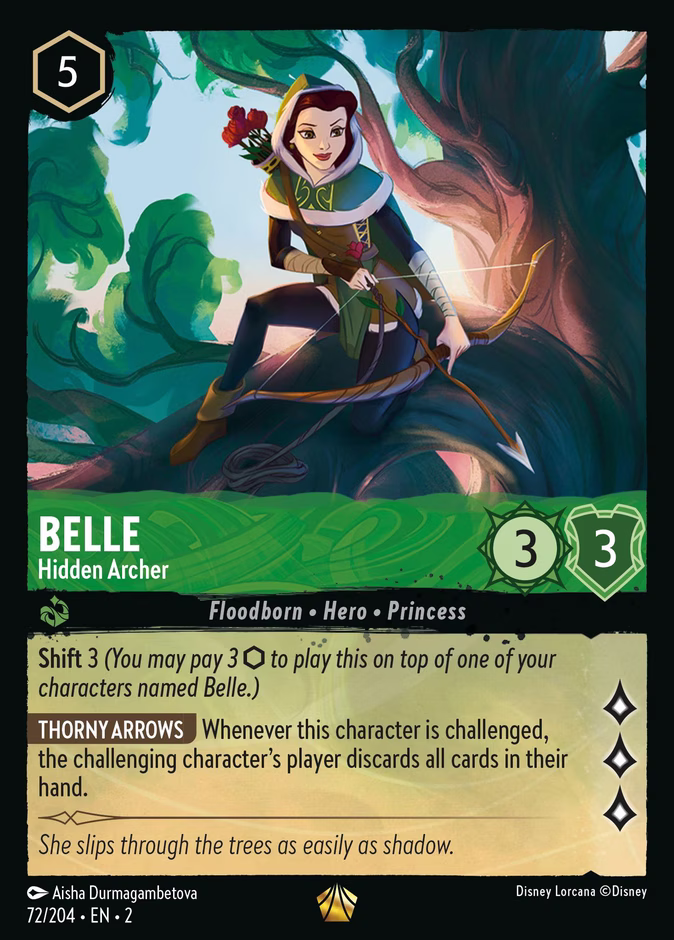 Belle - Hidden Archer 2-72 Lorcana card
