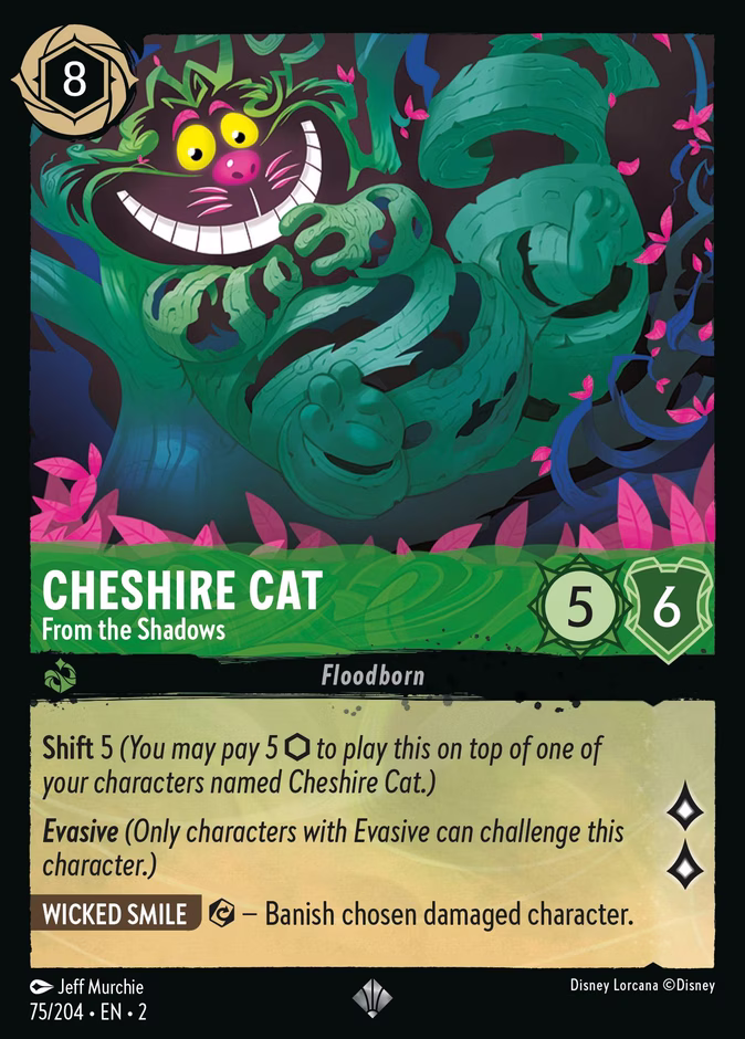 Cheshire Cat - From the Shadows 2-75 Lorcana card