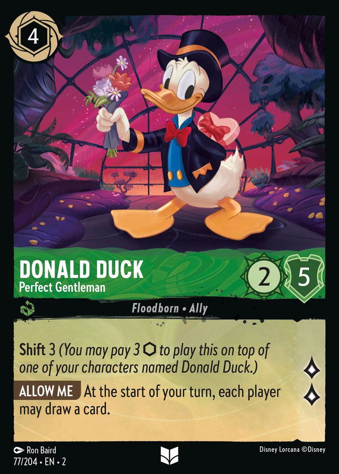 Donald Duck - Perfect Gentleman 2-77 Lorcana card
