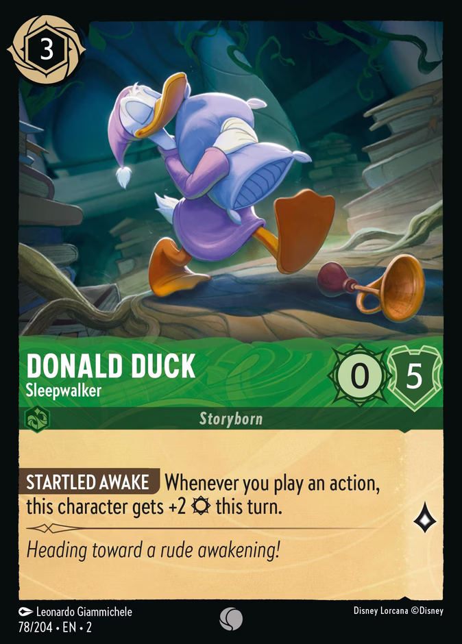 Donald Duck - Sleepwalker 2-78 Lorcana card