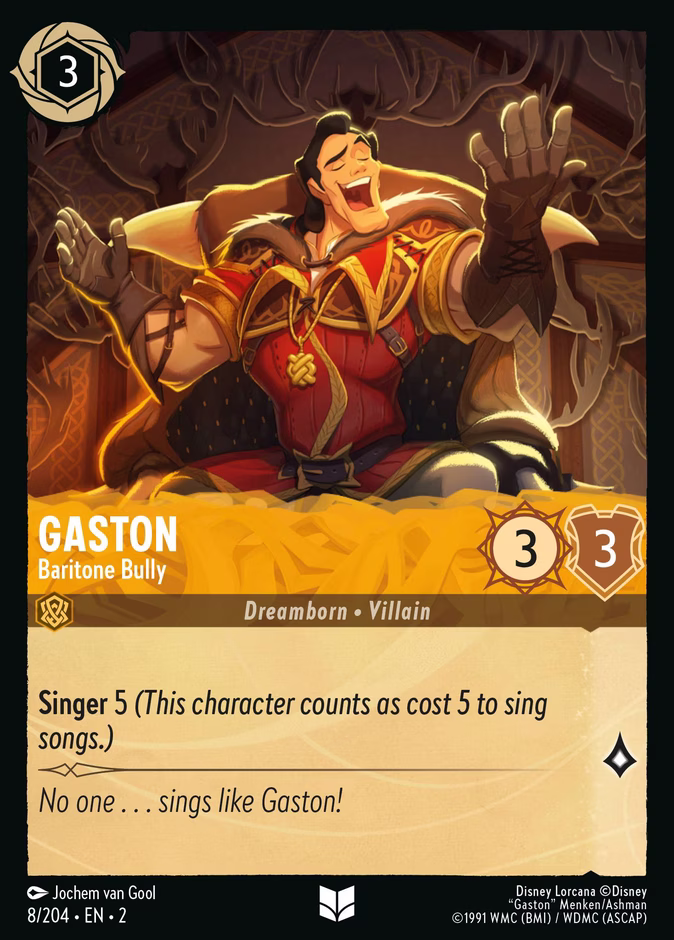 Gaston - Baritone Bully 2-8 Lorcana card