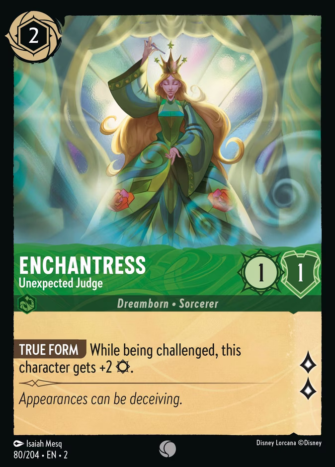 Enchantress - Unexpected Judge 2-80 Lorcana card