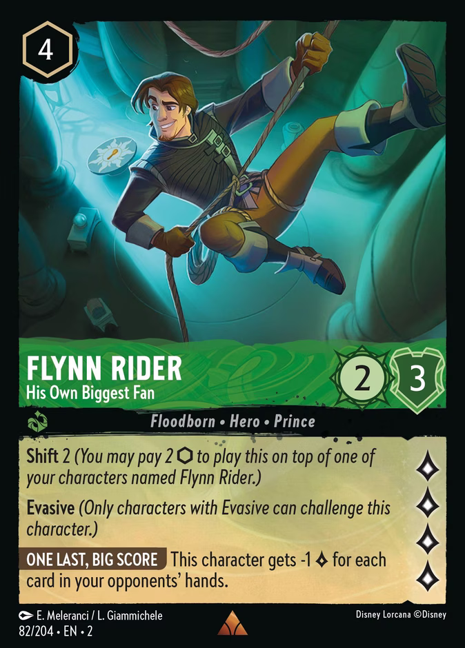 Flynn Rider - His Own Biggest Fan 2-82 Lorcana card
