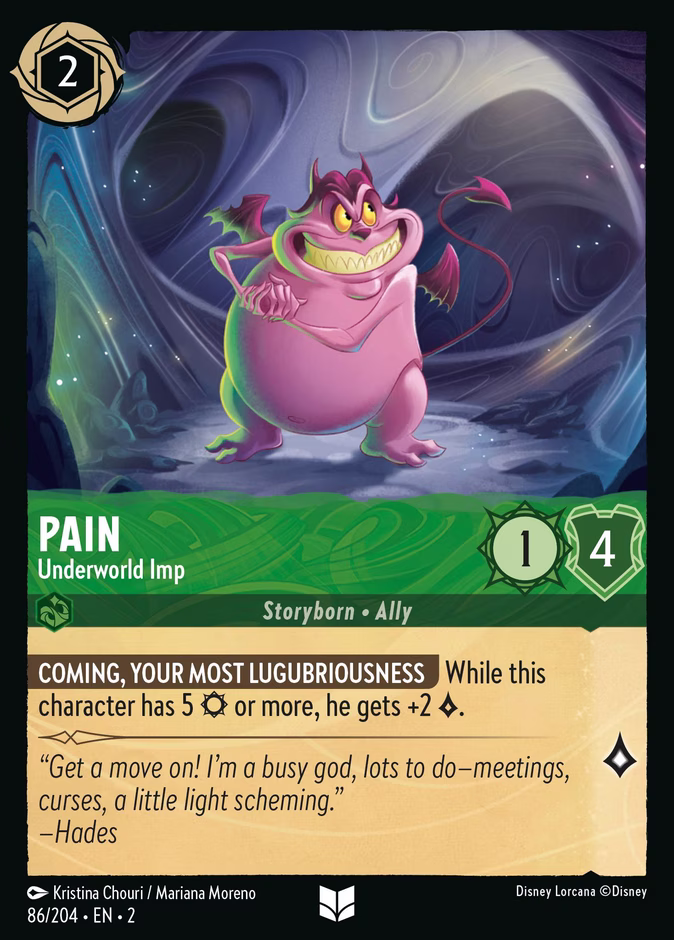 Pain - Underworld Imp 2-86 Lorcana card