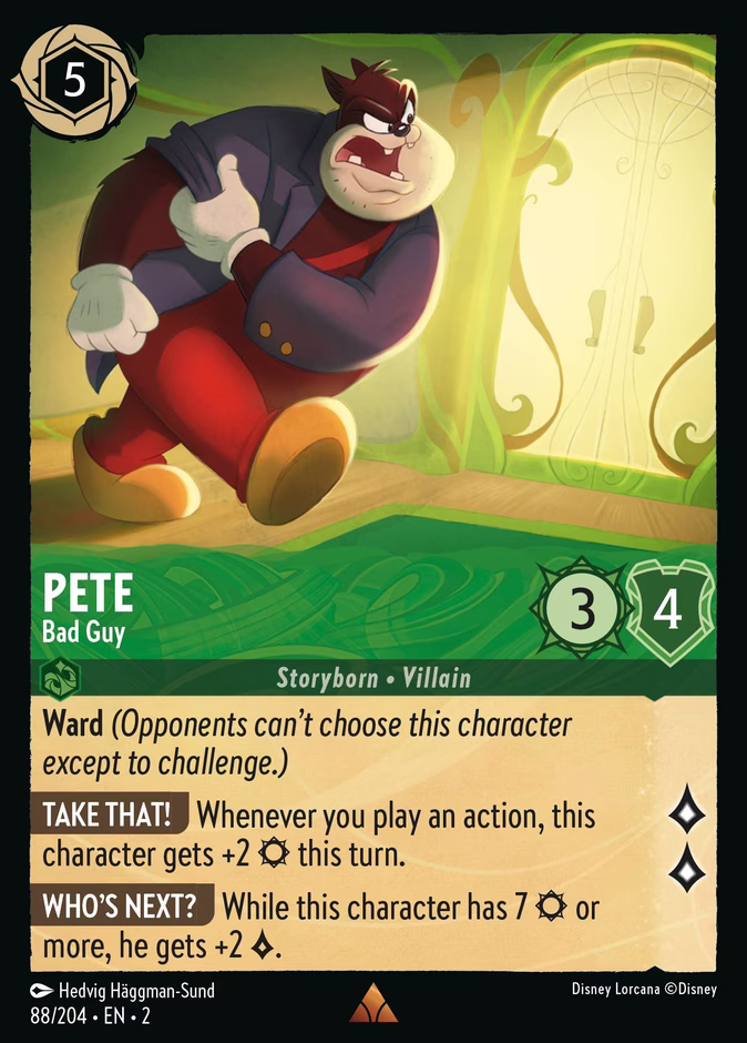 Pete - Bad Guy 2-88 Lorcana card
