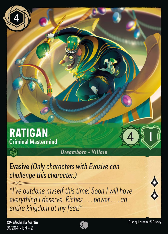 Ratigan - Criminal Mastermind 2-91 Lorcana card
