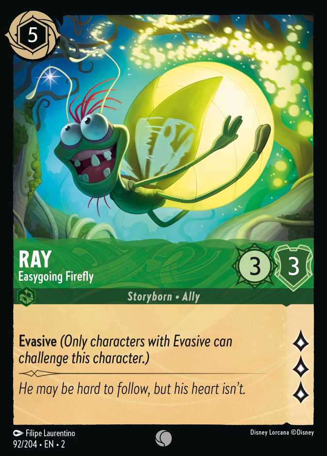 Ray - Easygoing Firefly 2-92 Lorcana card