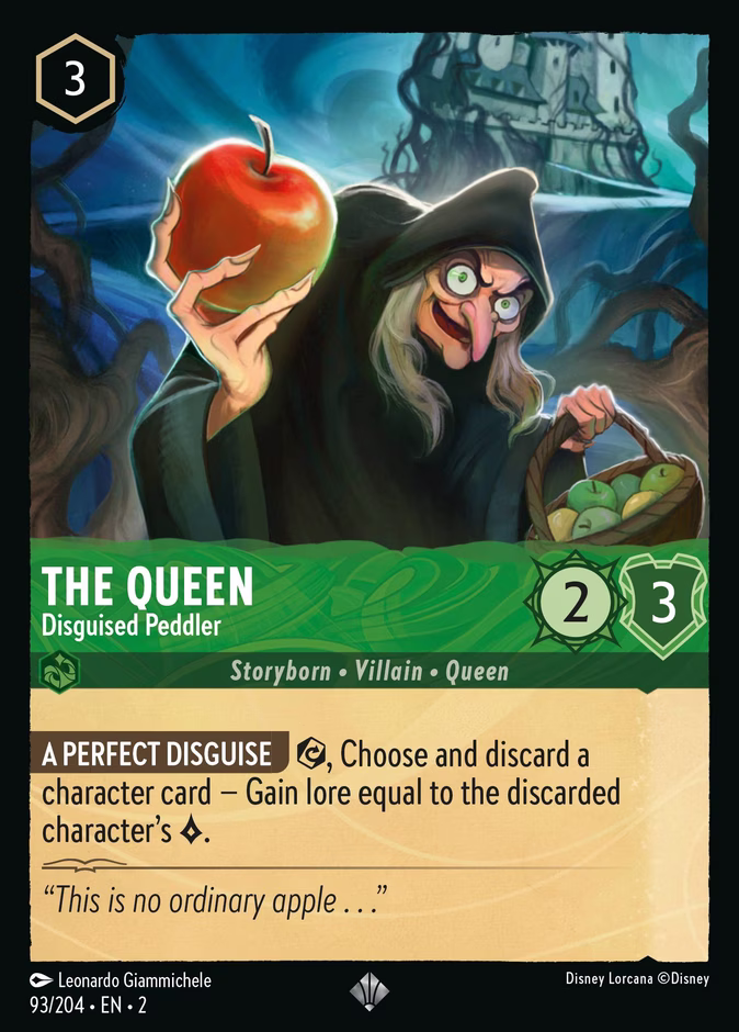 The Queen - Disguised Peddler 2-93 Lorcana card