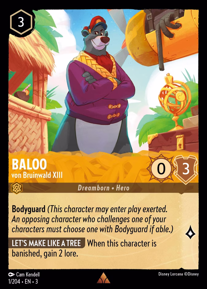 Baloo - von Bruinwald XIII 3-1 Lorcana card