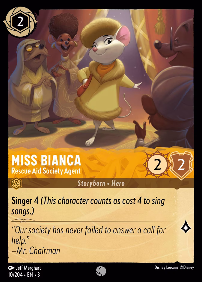 Miss Bianca - Rescue Aid Society Agent 3-10 Lorcana card