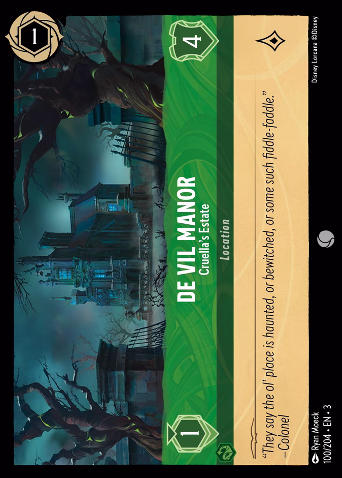 De Vil Manor - Cruella's Estate 3-100 Lorcana card