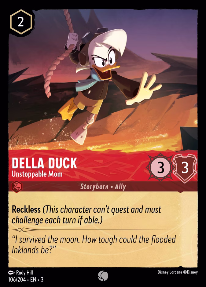 Della Duck - Unstoppable Mom 3-106 Lorcana card
